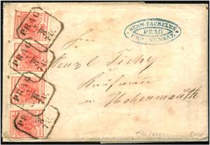AUSGABE 1850 - ⌂,   PRAG 3/8, 7U., ... 