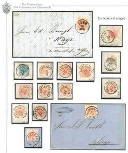 AUSGABE 1850 - ʘ, ⌂,  Albumblatt mit ... 