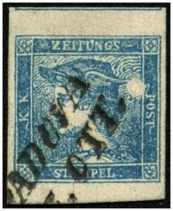 ZEITUNGSMARKEN 1851 - ʘ,   Blauer Merkur ... 