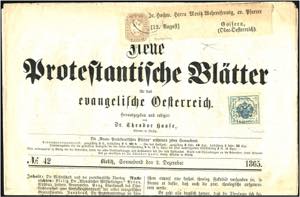 ZEITUNGSMARKE 1863 - ⌂,   Zeitungsmarke ... 