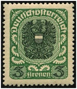 DEUTSCH-ÖSTERREICH - **,   1920 Wappen 3 K. ... 