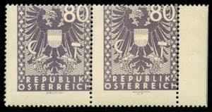2. REPUBLIK - **, *,  1945 Wappen 80 Pf. ... 