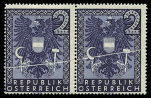 2. REPUBLIK - **, *,  1945 Wappen 2 RM ... 