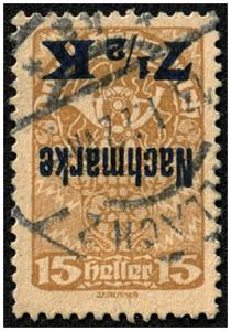 PORTO- UND VERRECHNUNGSMARKEN - ʘ,   1921 7 ... 
