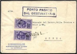 ITALIEN - ⌂,   1945 Unfrankiert ... 