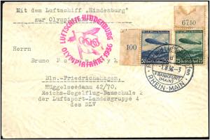 DEUTSCHES REICH - ⌂,   1936 Luftschiff ... 
