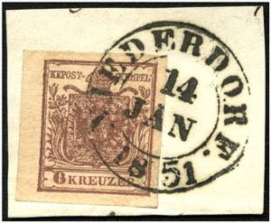 Tirol - ∆  NIEDERDORF 14 JAN 1851 - klarer ... 