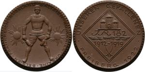 Freiberg (Sachsen) - Medaille aus braunem ... 