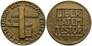 Triest - Lot 2 Stück; a) AE-Medaille (51mm) ... 