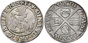 Ferdinand I. 1521-1564 - Sechser o. J. Wien ... 