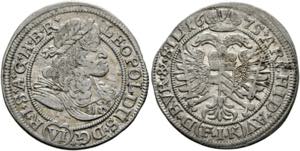 Leopold I. 1657-1705 - VI Kreuzer 1675 F.I.K ... 