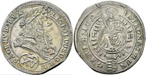Leopold I. 1657-1705 - XV Kreuzer 1696 KB ... 