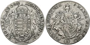 Josef II. 1765-1790 - 1/2 Madonnentaler 1785 ... 