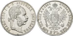 Franz Joseph 1848-1916 - Doppelgulden 1874 ... 
