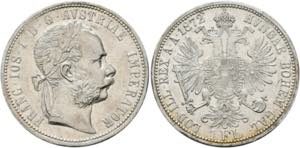 Franz Joseph 1848-1916 - Gulden 1872 Wien ... 