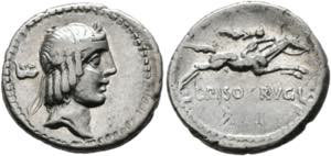 L. Calpurnius Piso Frugi - Denarius (3,94 ... 