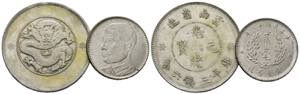 CHINALot 2 Stück; Yuannan 1963 1/2 Dollar ... 