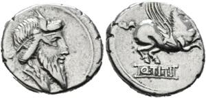 Q. Titius - Denarius (3,89 g), Roma, 90 v. ... 