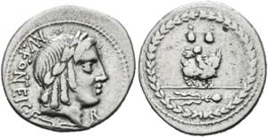 Mn. Fonteius C.f. - Denarius (3,98 g), Roma, ... 