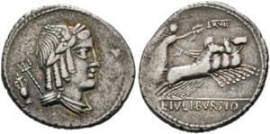 L. Iulius Bursio - Denarius (3,79 g), Roma, ... 