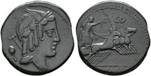 L. Iulius Bursio - AE-Denarius (2,82 g), ... 