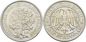 Weimarer Republik 1919-19815 Reichsmark 1930 ... 