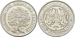 Weimarer Republik 1919-19855 Reichsmark 1931 ... 