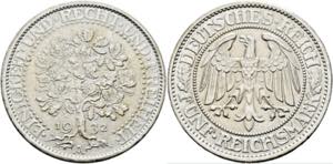 Weimarer Republik 1919-19895 Reichsmark 1932 ... 
