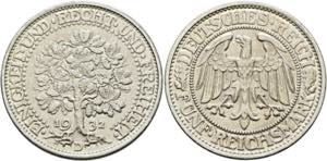 Weimarer Republik 1919-19905 Reichsmark 1932 ... 