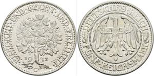 Weimarer Republik 1919-19935 Reichsmark 1932 ... 