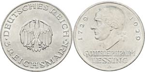 Weimarer Republik 1919-19973 Reichsmark 1929 ... 