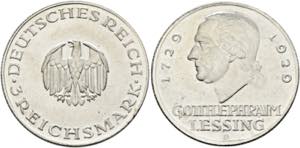 Weimarer Republik 1919-19983 Reichsmark 1929 ... 