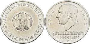 Weimarer Republik 1919-20065 Reichsmark 1929 ... 