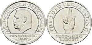 Weimarer Republik 1919-20143 Reichsmark 1929 ... 