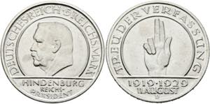 Weimarer Republik 1919-20205 Reichsmark 1929 ... 
