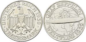 Weimarer Republik 1919-20273 Reichsmark 1930 ... 