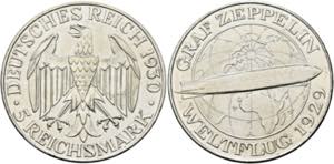 Weimarer Republik 1919-20315 Reichsmark 1930 ... 