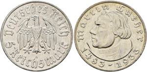 Drittes Reich 1933 - 19635 Reichsmark 1933 A ... 