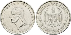 Drittes Reich 1933 - 19712 Reichsmark 1934 F ... 