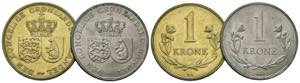 GRÖNLANDLot 2 Stück; Krone 1957 und 1960  ... 