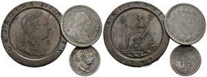 Georg III. 1760-1820Lot 3 Stück; 18 Pence ... 