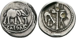 C. Iulius Caesar - Denarius (subaerat, ... 
