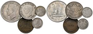 Georg VI. 1936-1952Lot 5 Stück; Dollar ... 