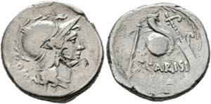 T. Carisius - Denarius (3,98 g), Roma, 46 v. ... 