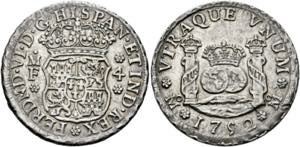 Ferdinand VI. 1746-17594 Reales 1752 Mo/MF  ... 