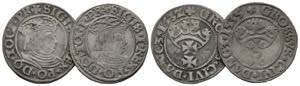 Sigismund I. 1506-1548Lot 2 Stück; Groschen ... 