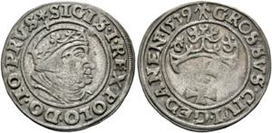 Sigismund I. 1506-1548Groschen 1539 Danzig ... 