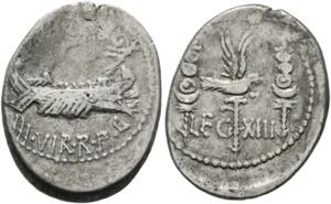 M. Antonius - Denarius (3,66 g), ... 