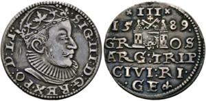Sigismund III. 1587-1632Dreigröscher 1589 ... 