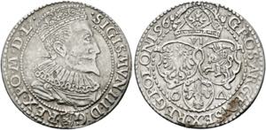Sigismund III. 1587-1632VI Groschen 1596 ... 